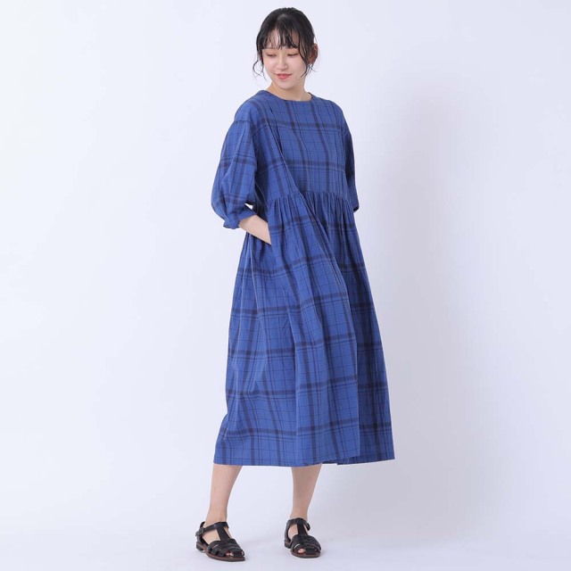 美品 CAN DAY ティヤードワンピース 綿 コットン カントリー チェック VCY0122E0008_l_a001.jpg