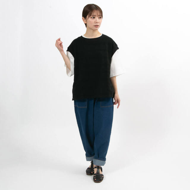 コットンジャカードベスト