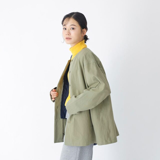 0624WS64065コットンツイル中綿ライナー付きジャケット