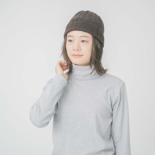 0624WT29254	パウダーウールニットニットキャップ