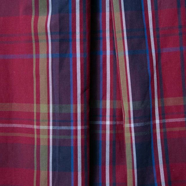 0624WT57313細番手マドラスチェックスカート