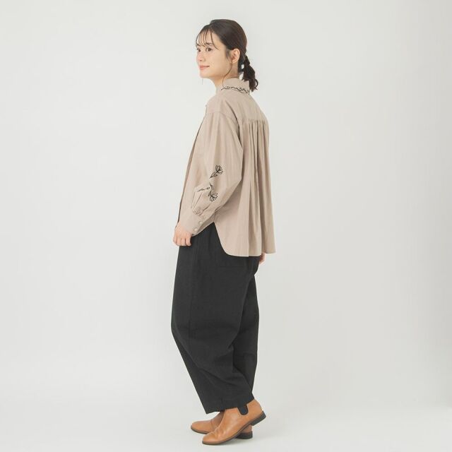 0624WT61016コットンビエラフラワー刺繍ブラウス