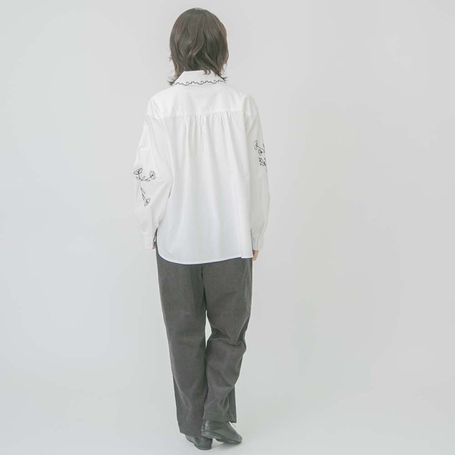 0624WT61016コットンビエラフラワー刺繍ブラウス