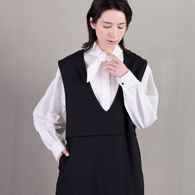 0624WT61601スカーフブラウス