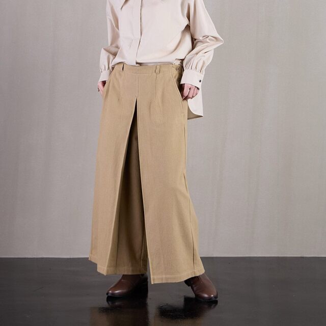 0624WT66004コットンツイル起毛センタータックパンツ