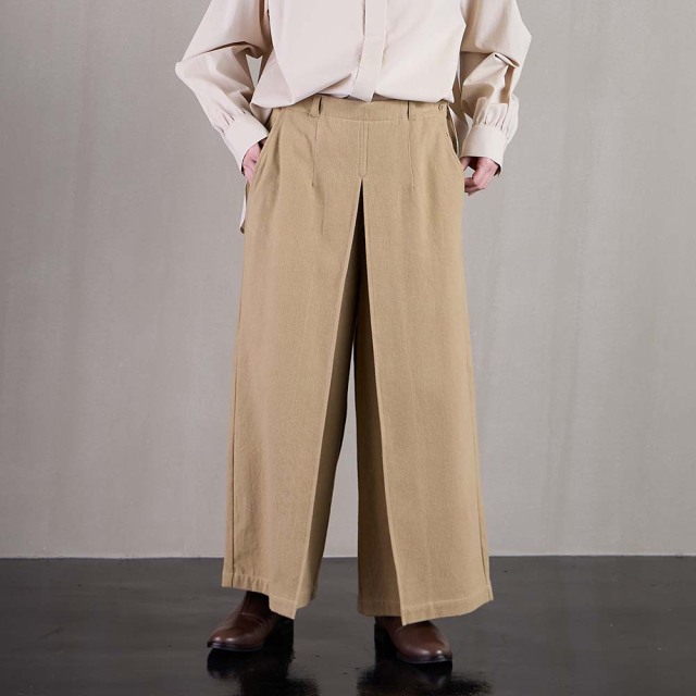 0624WT66004コットンツイル起毛センタータックパンツ