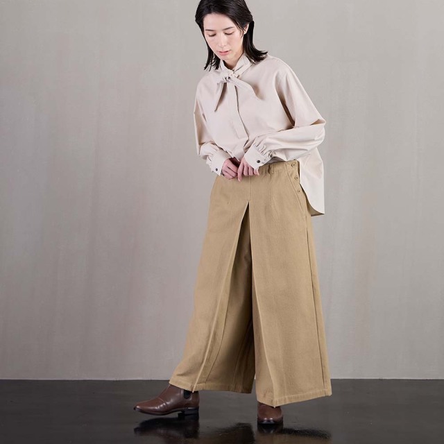 0624WT66004コットンツイル起毛センタータックパンツ