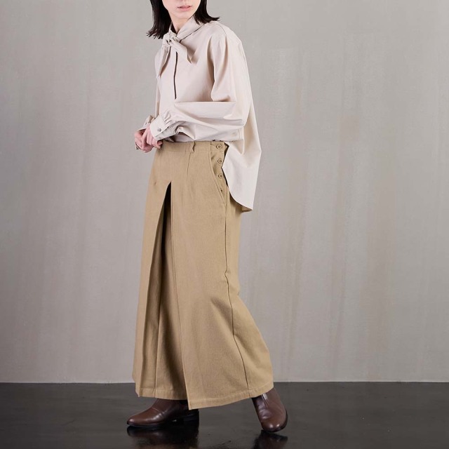 0624WT66004コットンツイル起毛センタータックパンツ