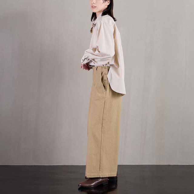 0624WT66004コットンツイル起毛センタータックパンツ