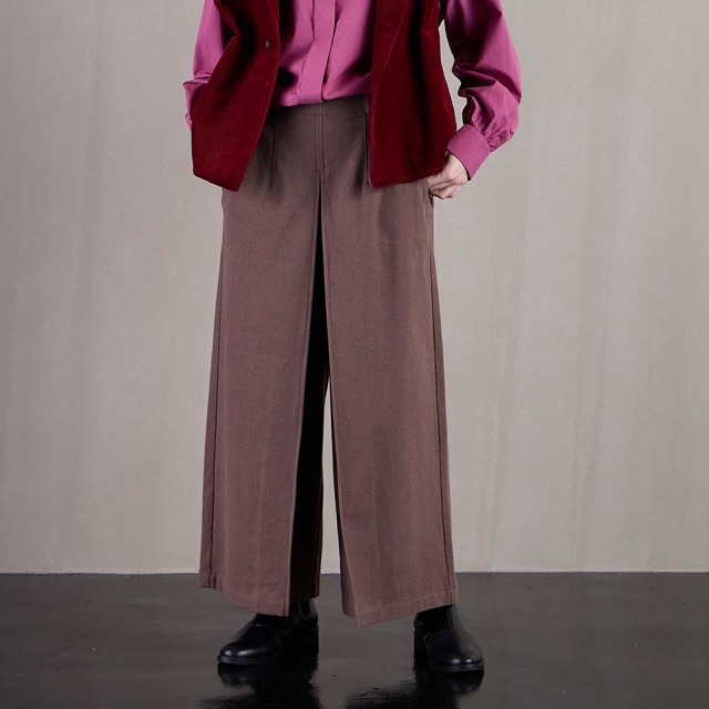 0624WT66004コットンツイル起毛センタータックパンツ