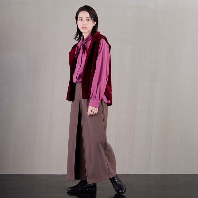 0624WT66004コットンツイル起毛センタータックパンツ