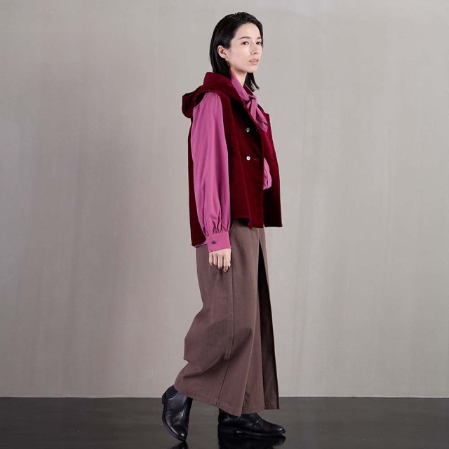 0624WT66004コットンツイル起毛センタータックパンツ