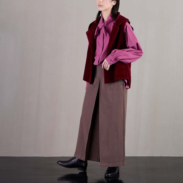 0624WT66004コットンツイル起毛センタータックパンツ