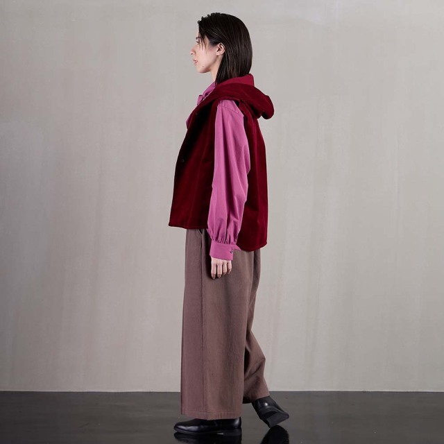 0624WT66004コットンツイル起毛センタータックパンツ