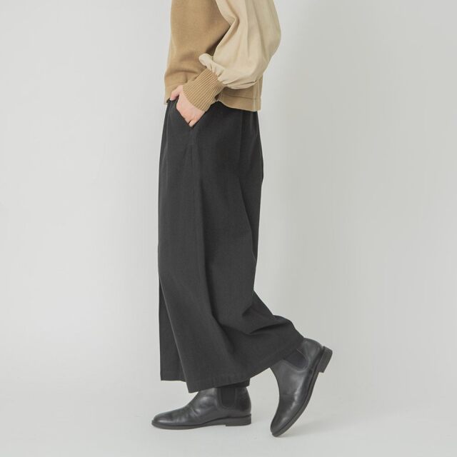 0624WT66004コットンツイル起毛センタータックパンツ