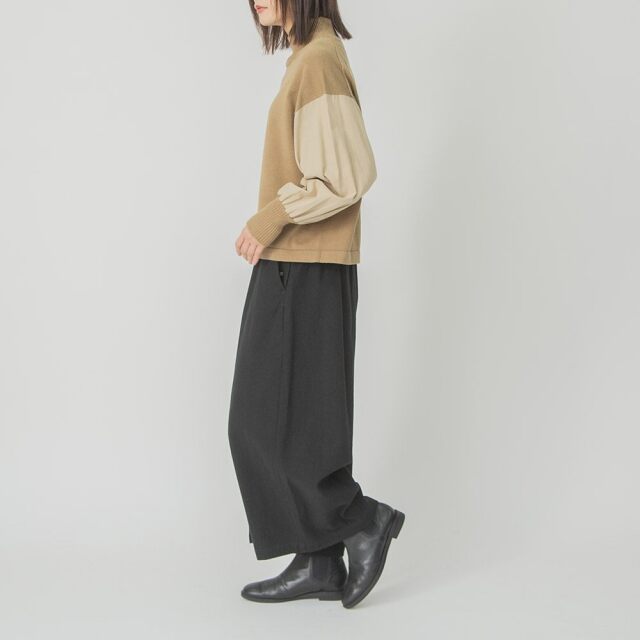 0624WT66004コットンツイル起毛センタータックパンツ