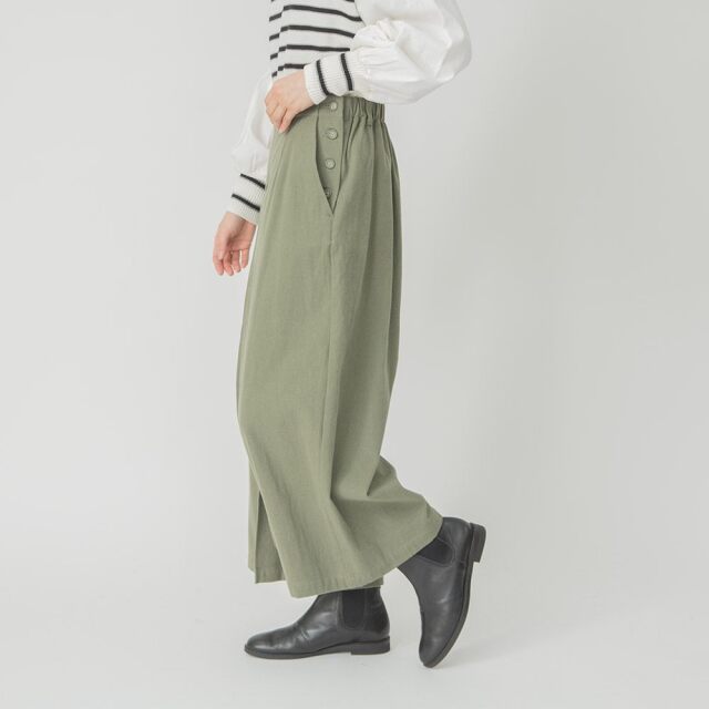 0624WT66004コットンツイル起毛センタータックパンツ