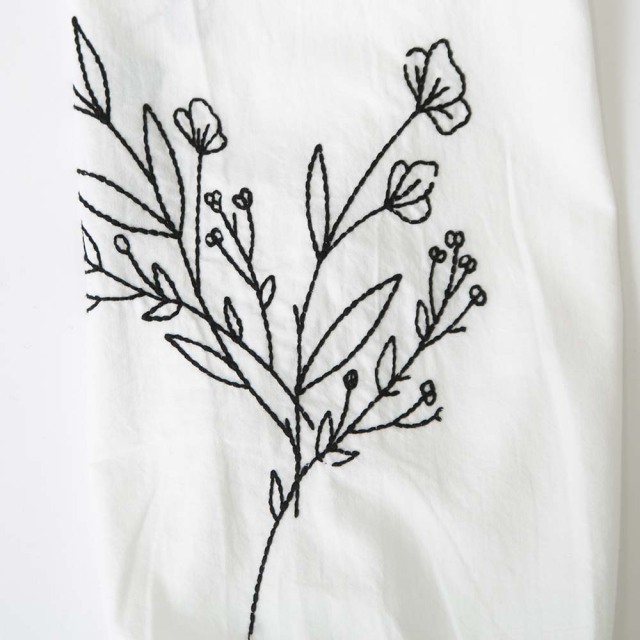 0624WT67017コットンビエラフラワー刺繍スカート