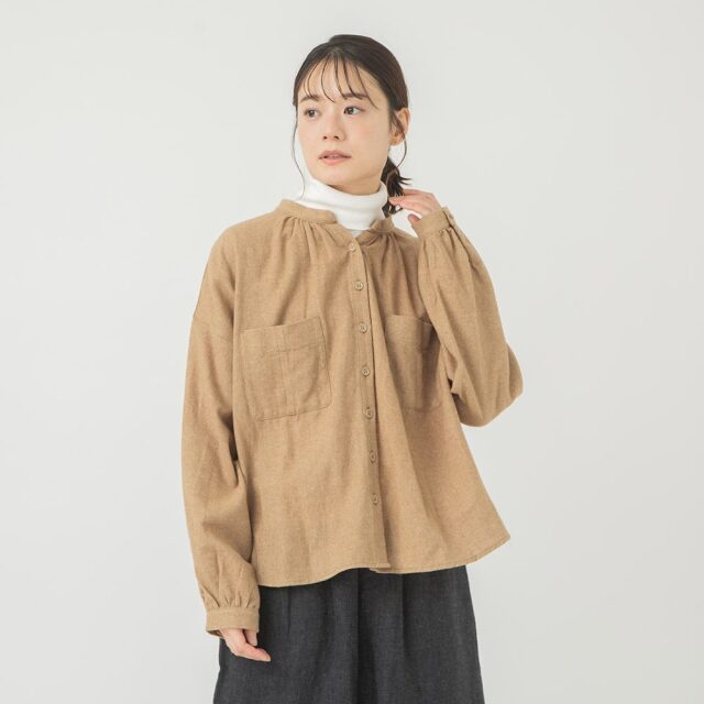 0624WT71120コットンカシミヤフライスタートルネックプルオーバー