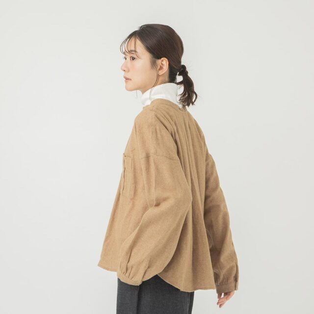 0624WT71120コットンカシミヤフライスタートルネックプルオーバー