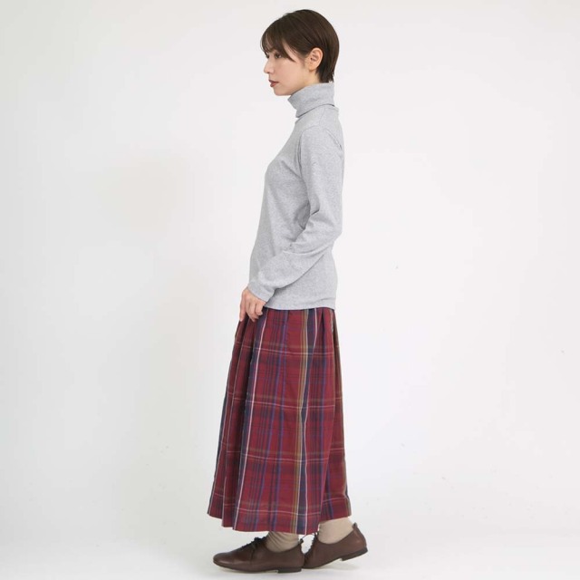 0624WT71120コットンカシミヤフライスタートルネックプルオーバー