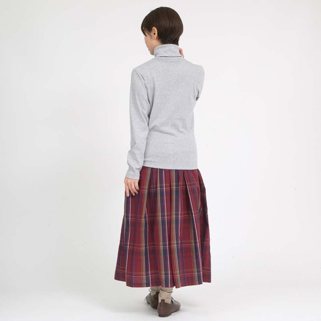 0624WT71120コットンカシミヤフライスタートルネックプルオーバー