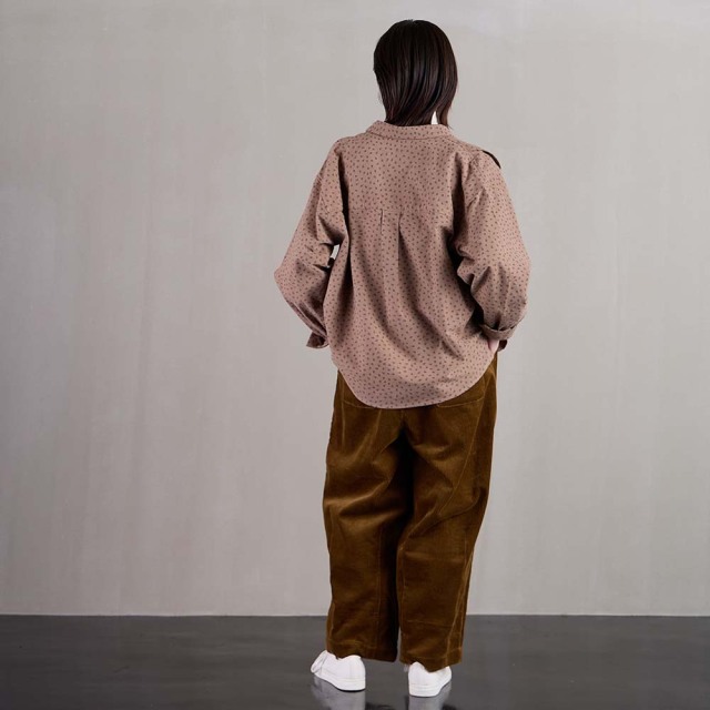 0624WT91010コットン起毛プリントブラウス