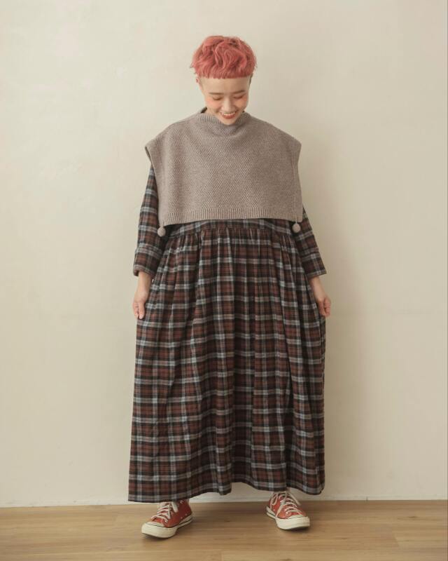 受付終了【yukaさんコラボ】ウールニットボトルネックスヌード/ 11月末発送