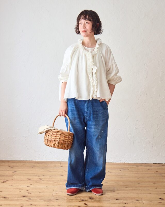 新品未使用‼️TUTIE ツチエ　tomomiさんコラボ　リネンブラウス 受付終了【tomomiさんコラボ】リネンエアーウォッシュフリル