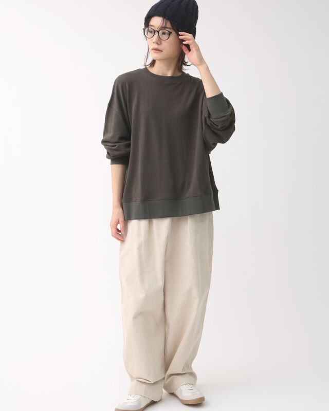 コットンカシミヤガーゼウラケプルオーバー