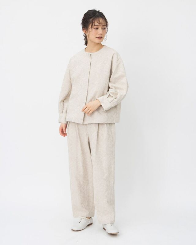 コットンリネンジャカードジャケット