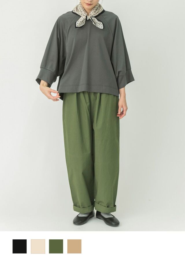 【SALE セール】TUTIE. (ツチエ) | コットン裏毛キャップショルダーフーディー (moss green) | トップス パーカー お洒落 TUTIE. (ツチエ) | コットン裏毛キャップショルダーフーディー