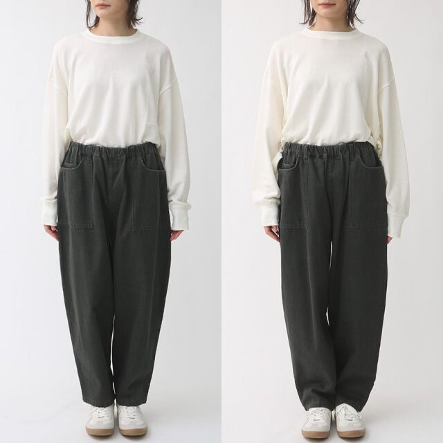 モデル身長：164ｃｍ　左：ショート丈　右：ロング丈