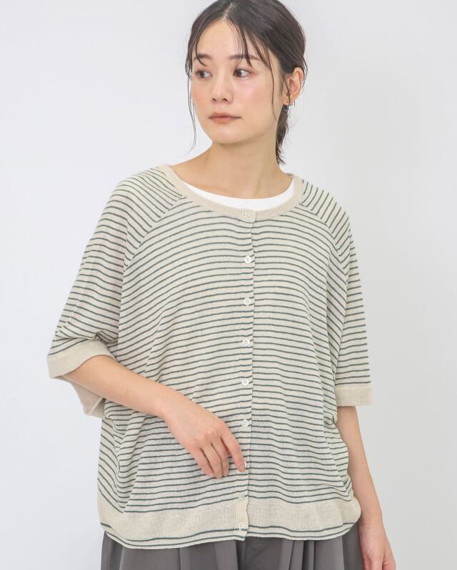 モデル身長：164ｃｍ　着用カラー：アイボリー×グリーン