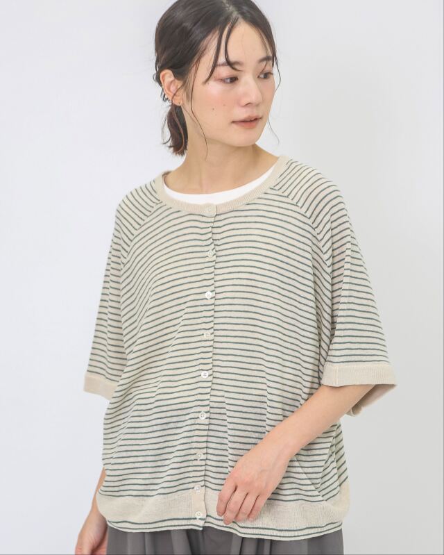 モデル身長：164ｃｍ　着用カラー：アイボリー×グリーン