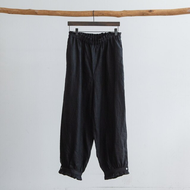 3日間限定販売】【Kihoさんコラボ】リネンムジギャザーフリルパンツ