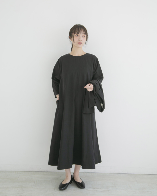 0625PS63062 コットンセルロースシームフレアーワンピース