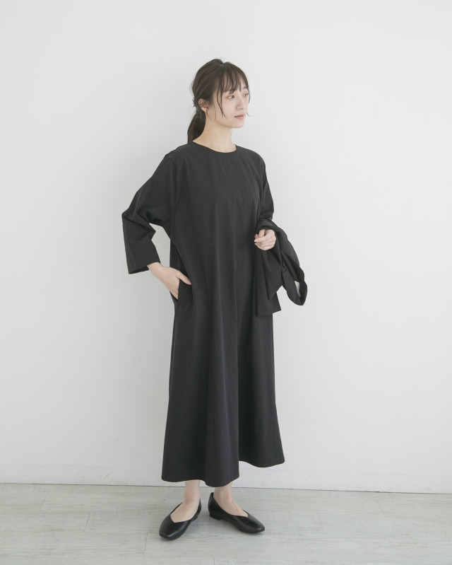 0625PS63062 コットンセルロースシームフレアーワンピース