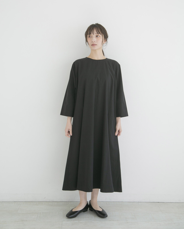 0625PS63062 コットンセルロースシームフレアーワンピース