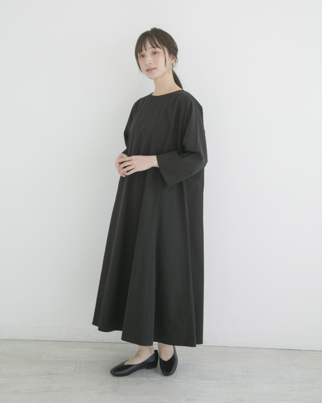 0625PS63062 コットンセルロースシームフレアーワンピース