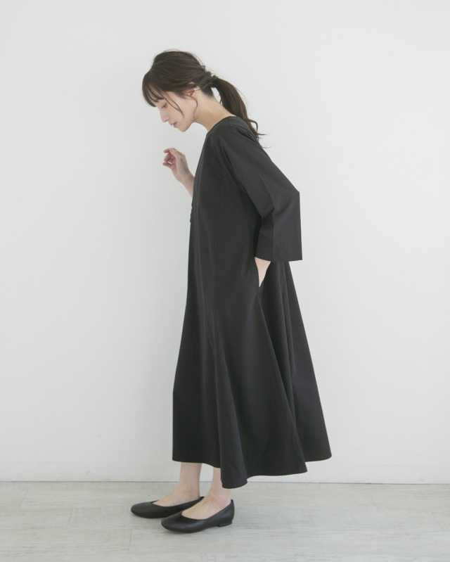 0625PS63062 コットンセルロースシームフレアーワンピース