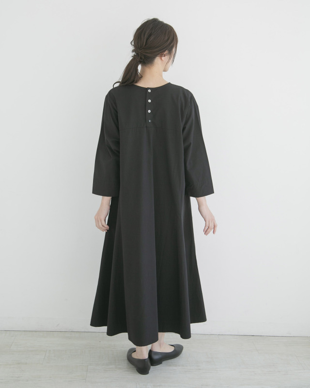 0625PS63062 コットンセルロースシームフレアーワンピース