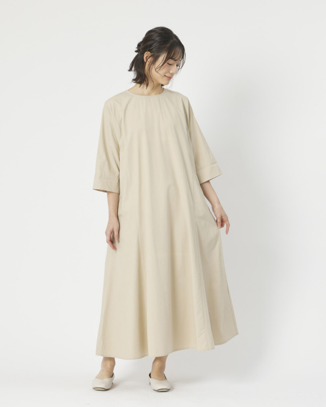 0625PS63062 コットンセルロースシームフレアーワンピース