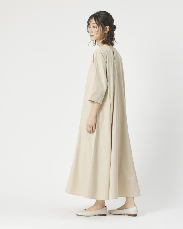 0625PS63062 コットンセルロースシームフレアーワンピース