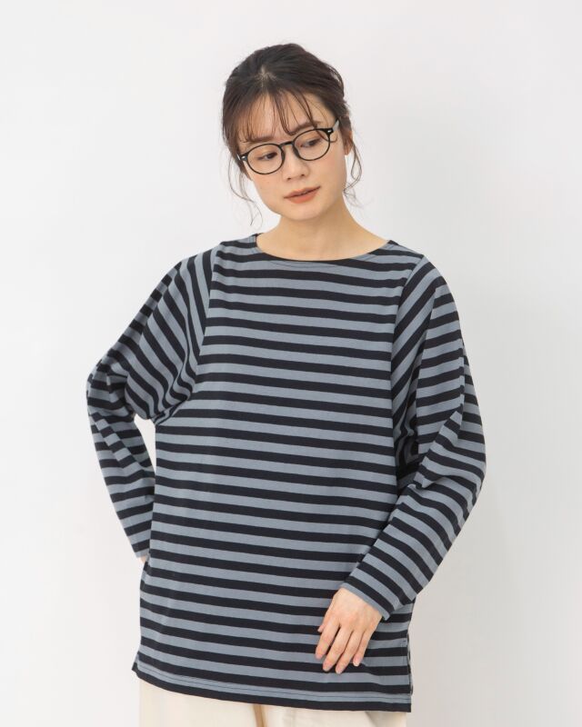 新品　MASTER&Co.　ゆったり　ワイドスリーブ ボーダーTee　白黒 MASTER&Co.｜【50%OFF】ワイドスリーブ ボーダーTee mc147
