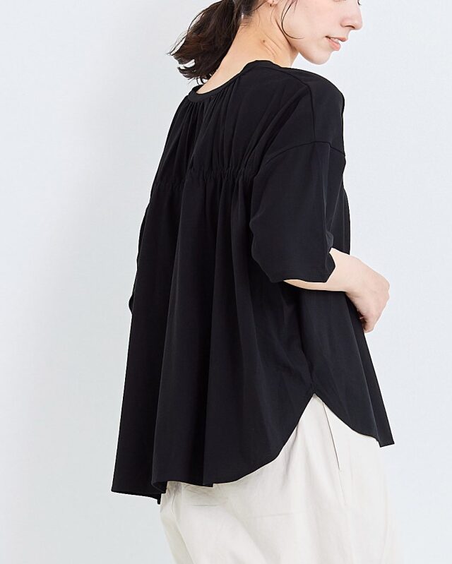 DSC / ラインストーン天竺プルオーバー AMBIDEX Store ○PREMIUM天竺 PEPLUM プルオーバー(F WHITE