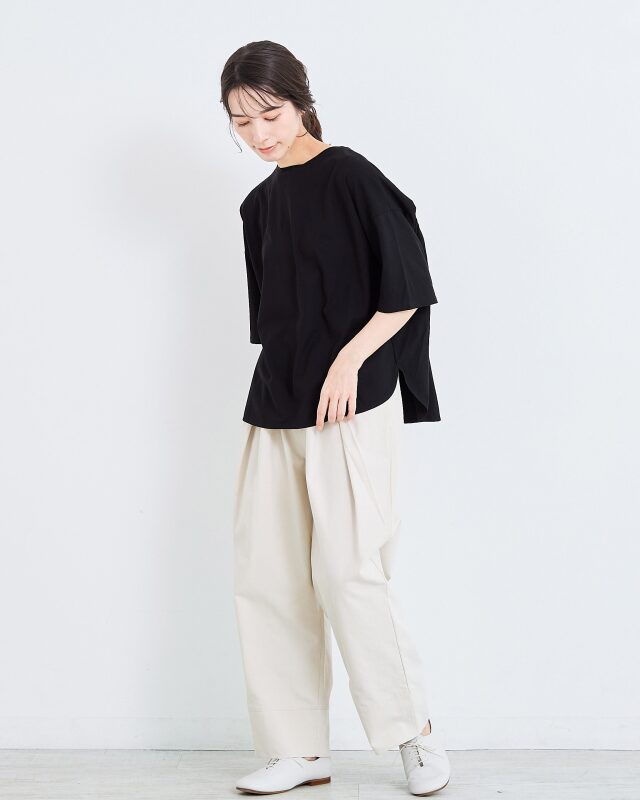 【うさぎさん専用】☆Drawer☆コットン天竺アシンメトリープルオーバー 2 コットン強撚天竺バックギャザープルオーバー