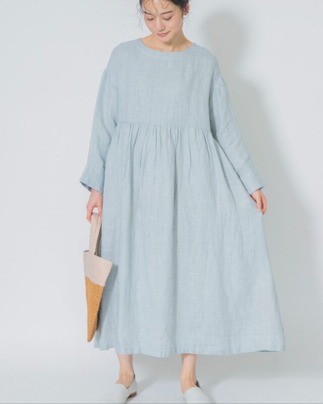 新品 TUTIE. ツチエ ワッフル地×リネンヨーク ワンピース フリーサイズ 新品 TUTIE. ツチエ ワッフル地×リネンヨーク ワンピース