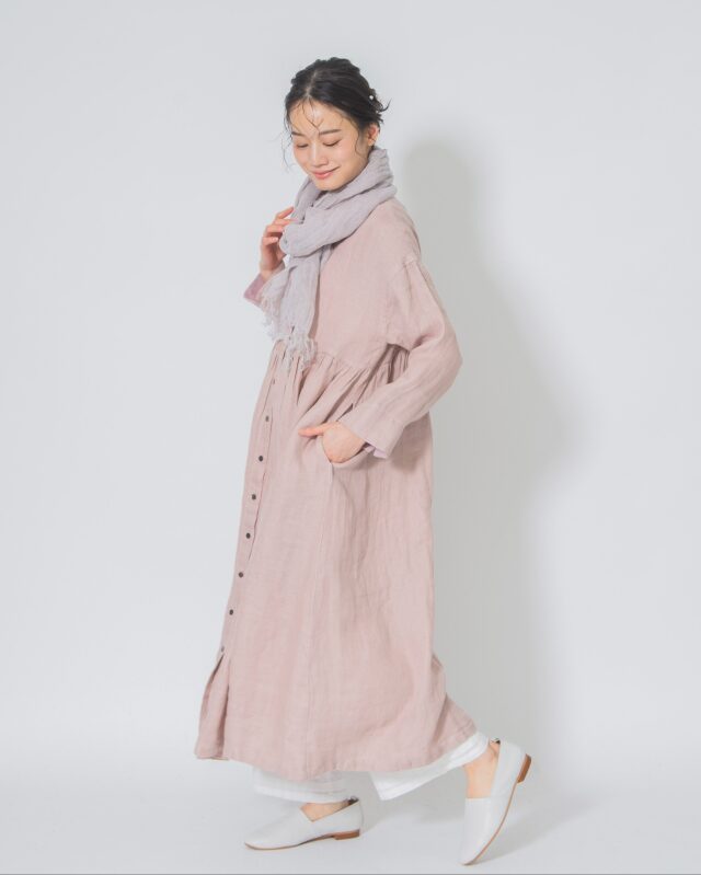 リネンダブルガーゼ2WAYワンピース