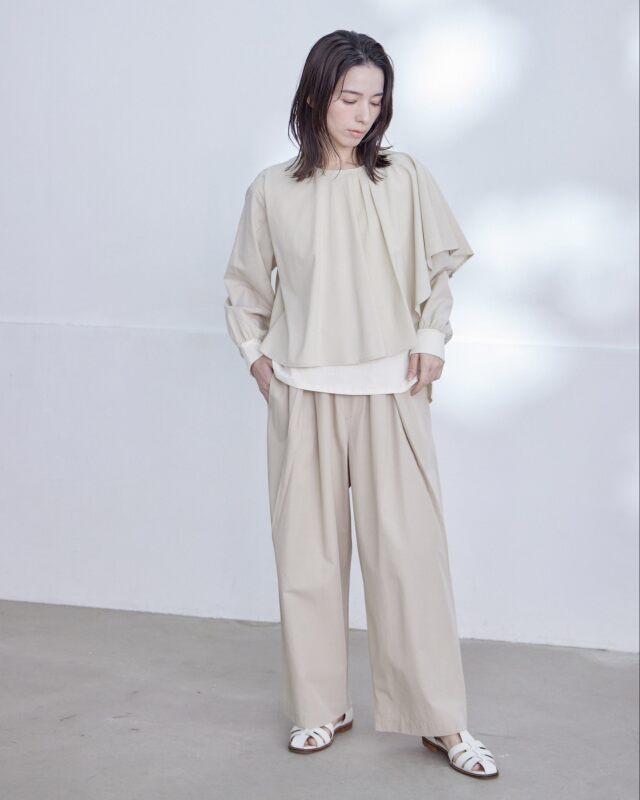 TUTIE.ツチエコットンツイルウエストタックパンツ TUTIE.｜コットンセルロースタックパンツ | Rakuten Fashion